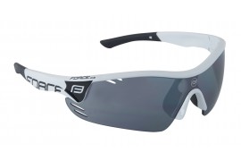 brýle FORCE RACE PRO bílo-černé, černá laser skla