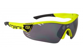brýle FORCE RACE PRO fluo, černá laser skla